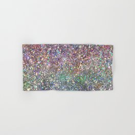 Amazing Rainbow Glitter Design Pattern Hand & Bath Towel