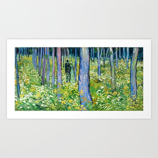 Vincent Van Gogh - Undergrowth with Two Figures Art Print