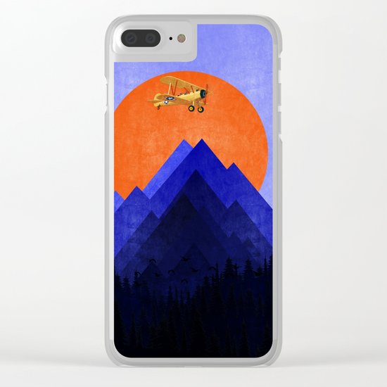 Blue Land Clear iPhone Case