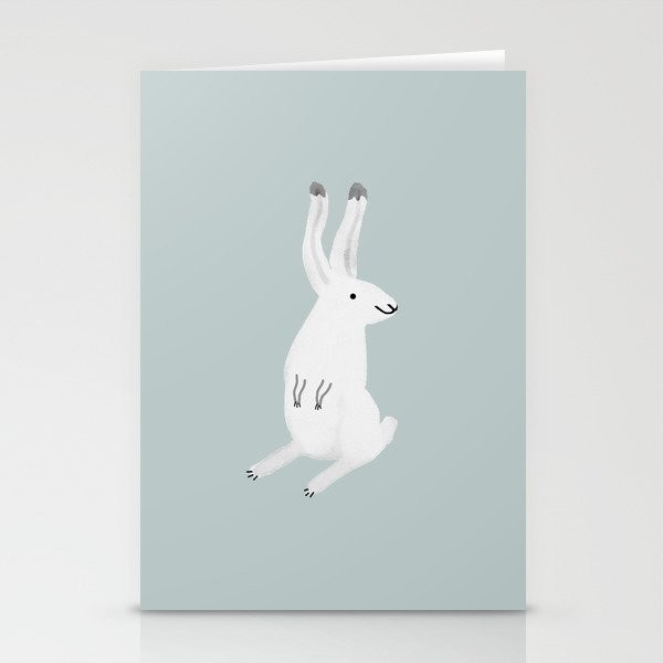 Happy Arctic Hare Stationery Cards