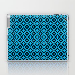 Turquoise and Black Ornamental Arabic Pattern Laptop Skin