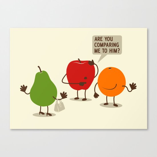 Like Apples and Oranges Canvas Print