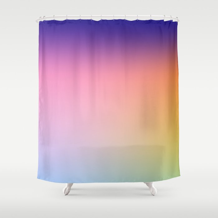 24  Blue Gradient Background 220715 Minimalist Art Valourine Digital Design Shower Curtain