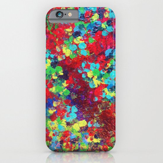 POND IN PIGMENT - Bright Bold Neon Abstract Acylic Floral Aquatic Painting Dots Pattern Trendy Gift iPhone & iPod Case