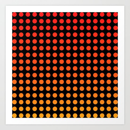 Lil Hottie Red/Orange Art Print