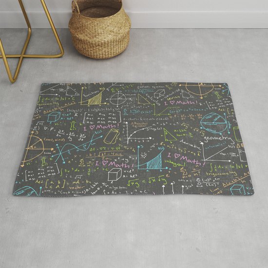 Math Lessons Rug by robyriker Society6