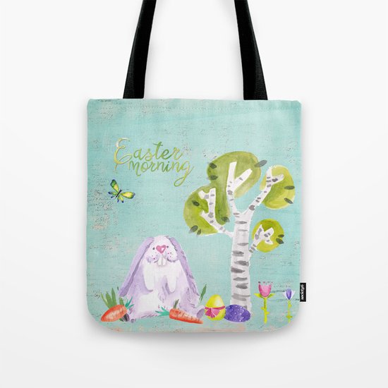 Easter Morning I- Animal Rabit Hare Bunny Spring for children Tote Bag