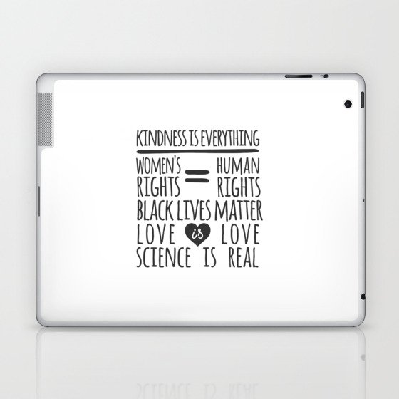 Kindness Is Everything Black Lives Love Is Love Laptop & iPad Skin