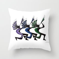 JAZZY KOKOPELLI Throw Pillow