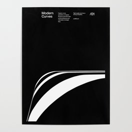Modern Curves 01, Modern Architecture Design Poster, minimalist interior wall decor, Modern Art, Print, Typographic, Helvetica Poster