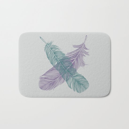 X Feathers Bath Mat