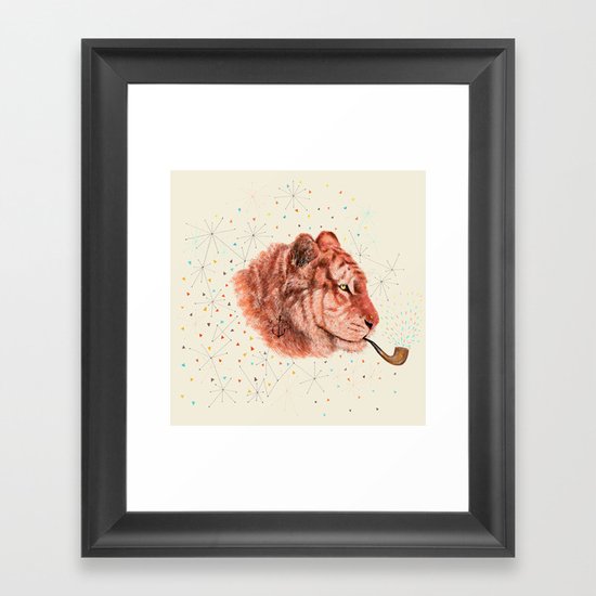 Red Tiger Framed Art Print