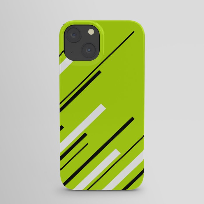 Diagonals - Lime Green iPhone Case