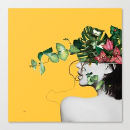 Lady Flowers Canvas Print