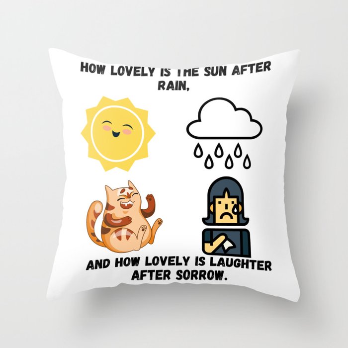 Lovely Sun Throw Pillow