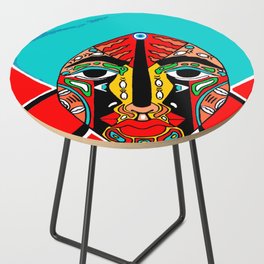 African Mask Side Table