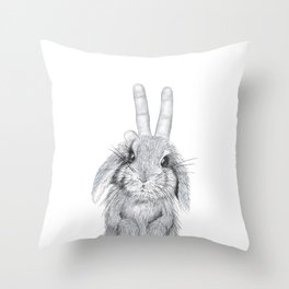 bunny ears! Throw Pillow