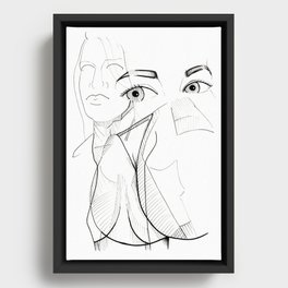 Cheeky Abstract #2 Framed Canvas