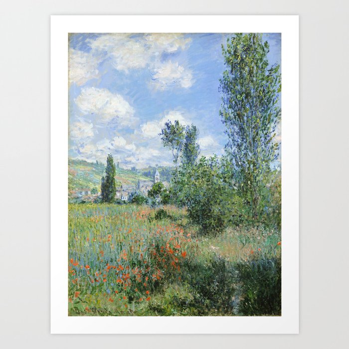 View of Vetheuil by Claude Monet, 1880 Art Print