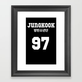 BTS - Jungkook Jersey Framed Art Print
