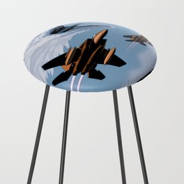 F15 Eagle Patriotic Image. White Propaganda meaning source is known and truthful message. Counter Stool