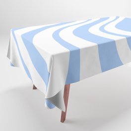 Swirl Marble Stripes Pattern (sky blue/white) Tablecloth