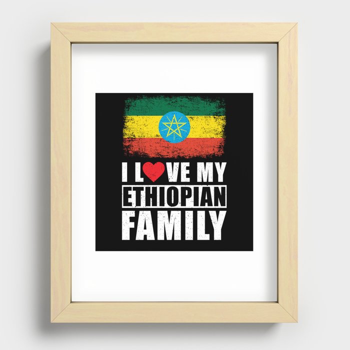 Ethiopian Family Recessed Framed Print