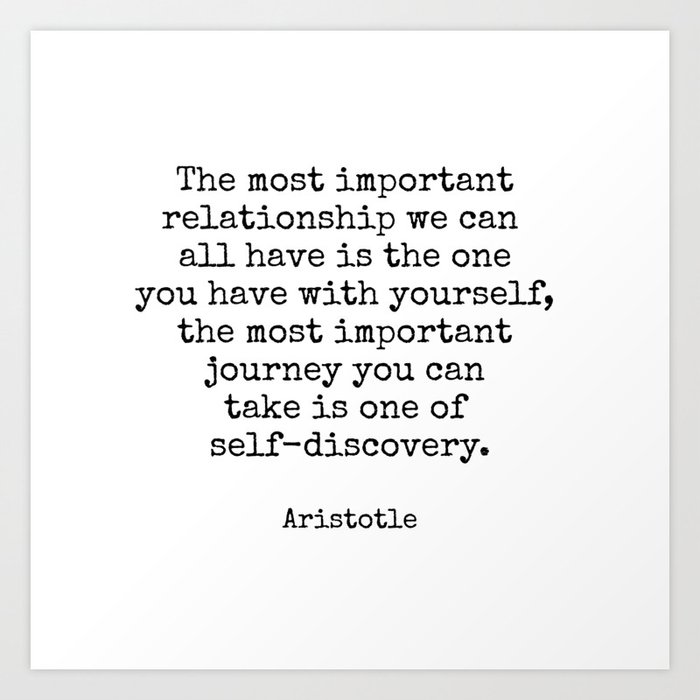 The most important relationship we can all have is the one you have ...