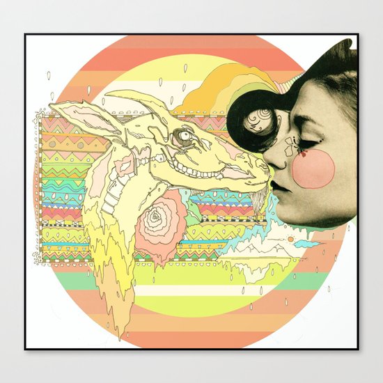 luv el chivo, la cabra Canvas Print