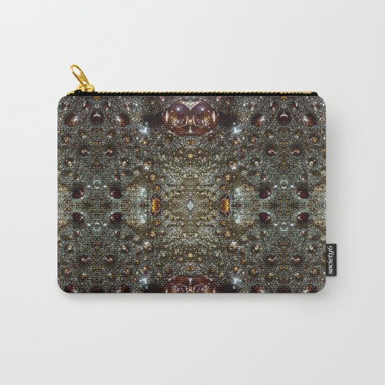 Abstract brown, dark gray texture pattern Carry-All Pouch