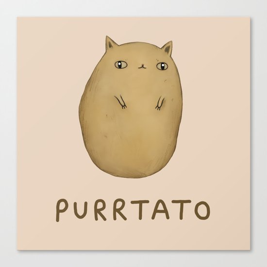 Purrtato Canvas Print
