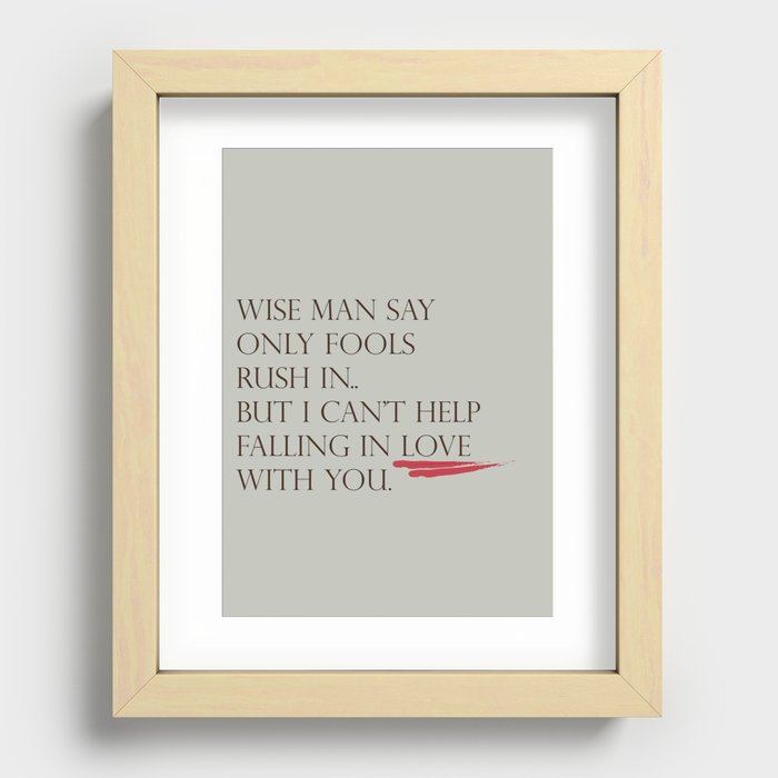 wise man Recessed Framed Print