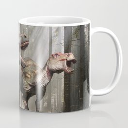 Tyrannosaurus hunting edmontosaurus Coffee Mug