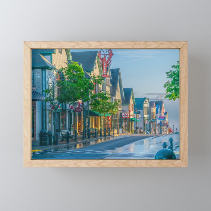 Bar Harbor Maine Main Street Dawn Print Framed Mini Art Print
