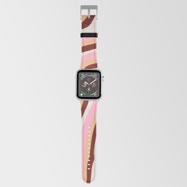 maroon zebra stripes Apple Watch Band