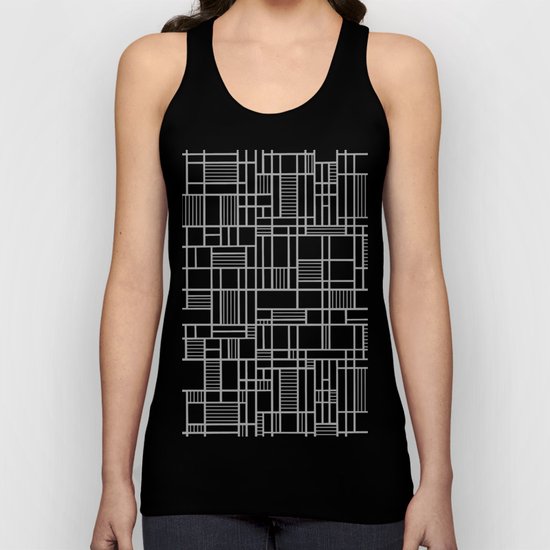 Map Lines Silver Unisex Tank Top