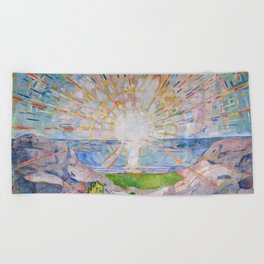 The Sun 1911 Edvard Munch Beach Towel