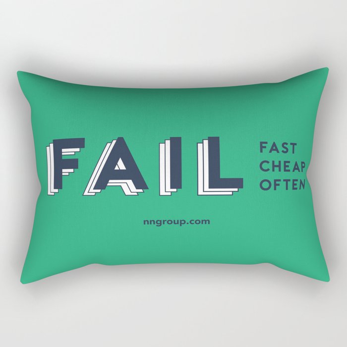 Fail Fast Fail Cheap Fail Often Rectangular Pillow By