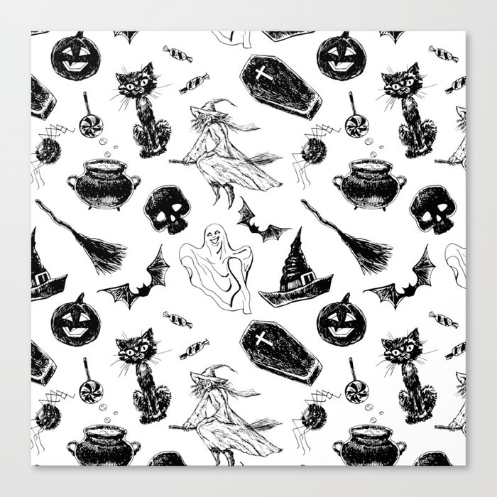 Halloween pattern design Canvas Print