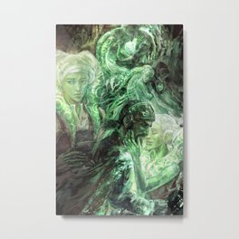 Green Healing Light Metal Print | Compassion, Feeling, Romance, Cure, Interracial, Martyr, Passion, Greenskin, Painting, Healed 