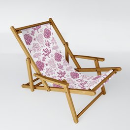 Magenta Coral Silhouette Pattern Sling Chair
