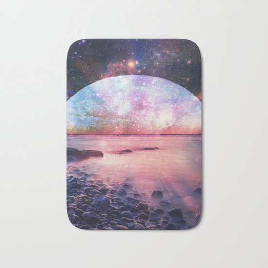 Mystic Lake : Fantasy Moon Landscape Bath Mat