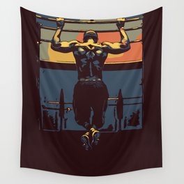 Pull ups at the gym - crossfit Wall Tapestry