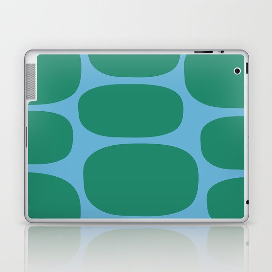 Modernist Spots 254 Green and Blue Laptop & iPad Skin
