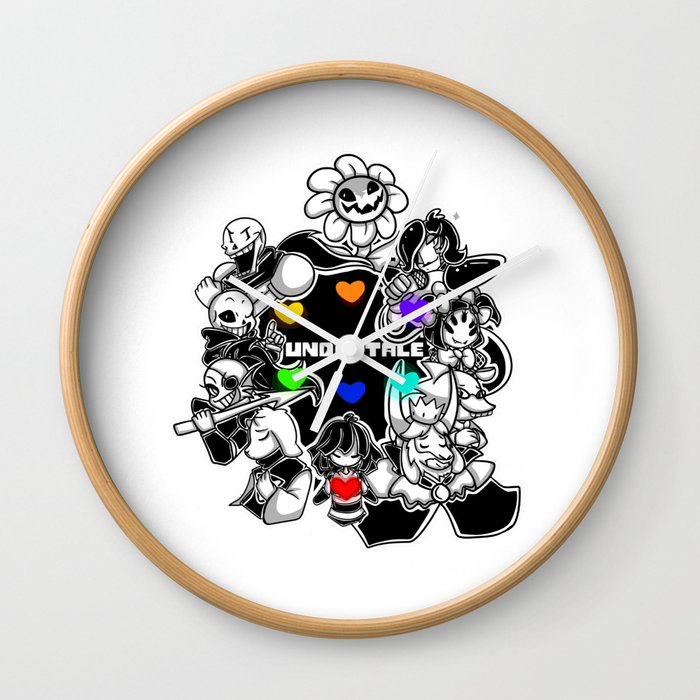 Undertale Character Wall Clock By Artself Society6
