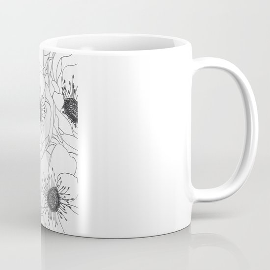 White Anemones Coffee Mug