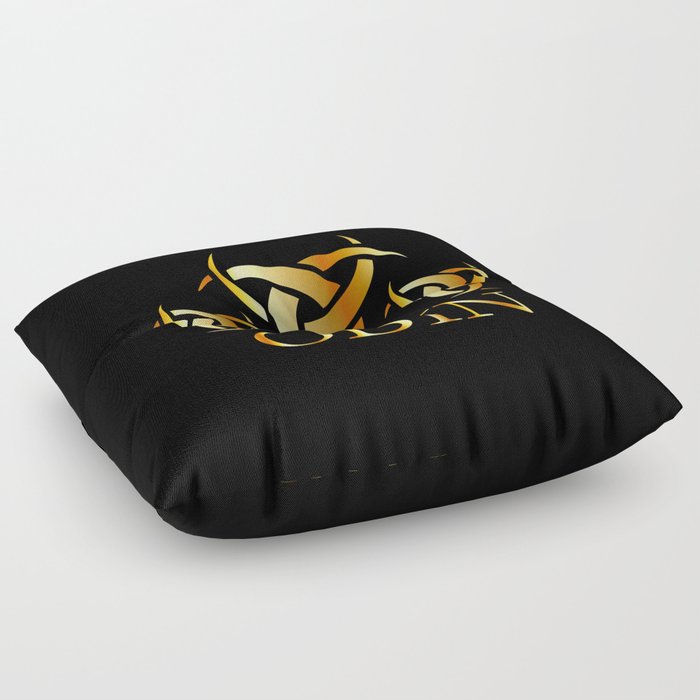 symbol of the horns of Odin, a satanist symbol Floor Pillow