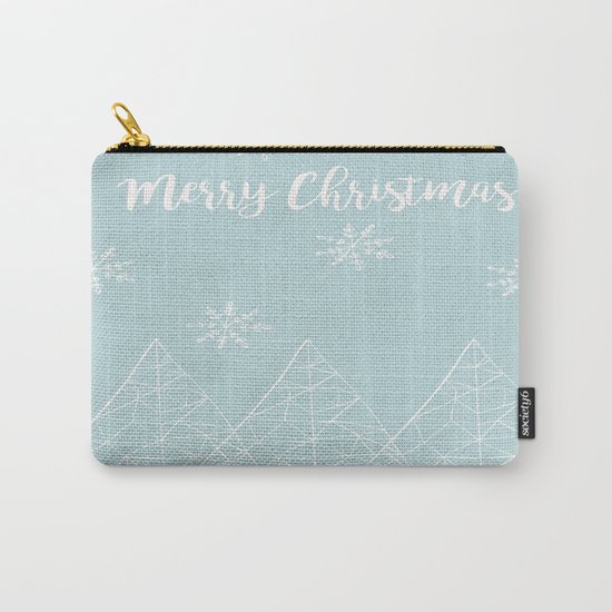 Merry Christmas Mint Carry-All Pouch