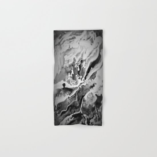 Deep Sea Black Focus Marble Hand & Bath Towel