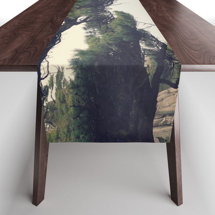 China Photography - Forest Covering Hills And Mountains Table Runner